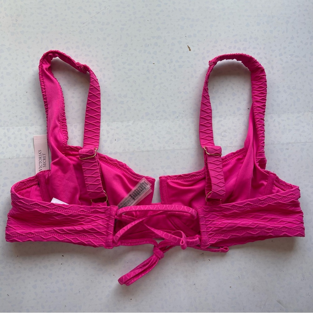 Victoria's Secret Hot Pink Textured Bikini Set - Picture 3 of 9